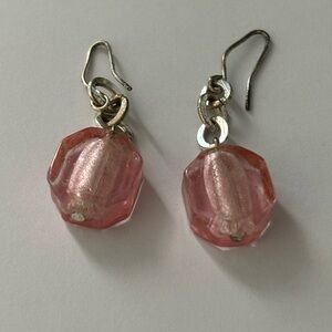 Vintage Barbiecore pink resin candy earrings
